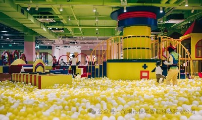 咸陽某大型室內兒童游樂場上線鐵軍智能閘機